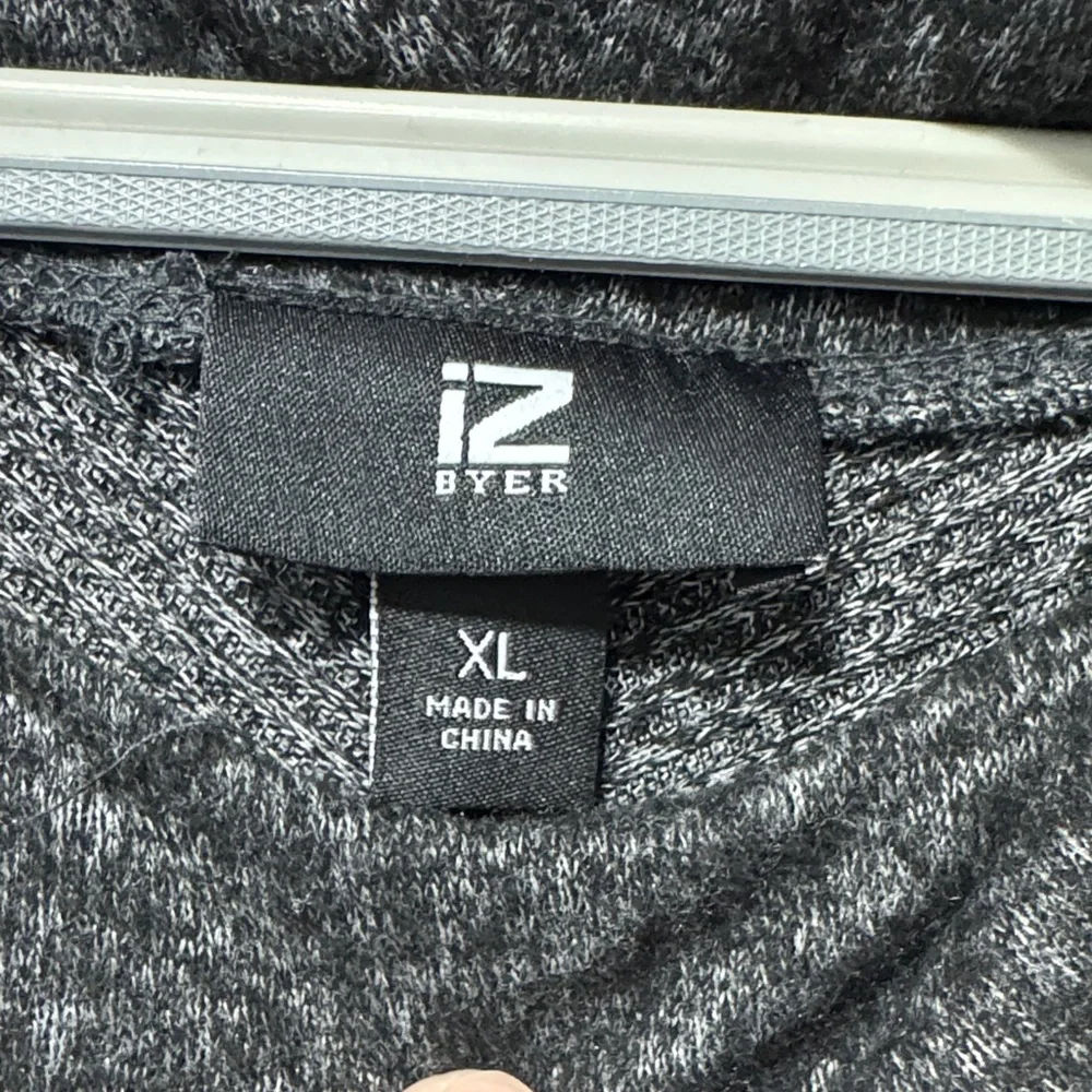 Iz Byer Black Cowl-Neck Draped Tunic Sweater - Picture 4 of 7